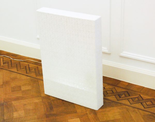 Guy Mees - Verloren Ruimte - 74x51x10cm Kant, neon en hout, 1965