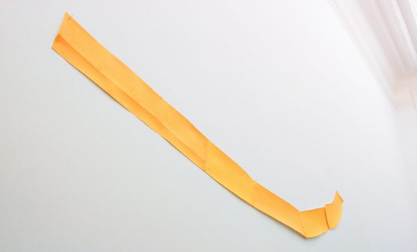 Guy Mees - Verloren Ruimte (VR-019) - 50x211cm Geel papier, 1987 (detail)