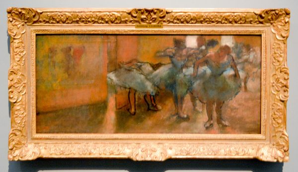 Edgar Degas - Dancers in the Foyer - 42x92cm Olieverf op canvas, 1889