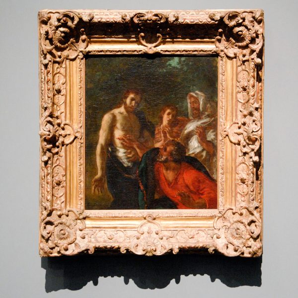 Eugene Delacroix - The Incredulity of Saint Thomas - 41x33cm Olieverf op canvas, 1853