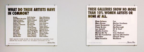 Guerrilla Girls - What do these artists have in common & These galeries show no more than 10% woman or none at all - Offset op papier
