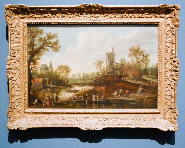 Jan van Goyen - River Landscape with a Ferry - 42x67cm Olieverf op eiken, 1625