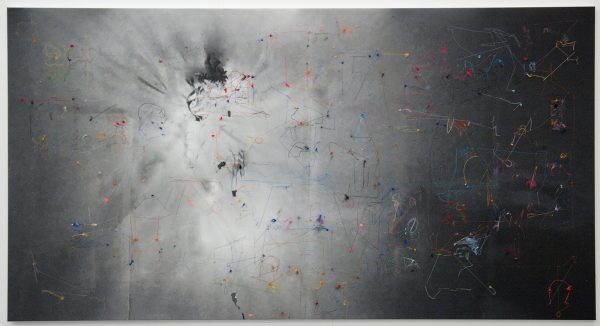 Berend Strik - Decipher the Artist's Mind (Studio BJA) - 90x169cm C-print met borduursel