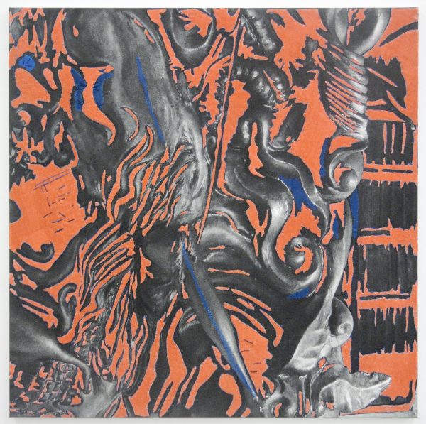 Berend Strik - Decipher the Artist's Mind (Studio LL) - 90x90cm C-print met borduursel