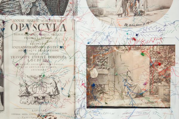 Berend Strik - Decipher the Artist's Mind (Studio MR) - 122x183cm C-print met borduursel (achterzijde, detail)