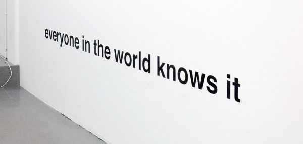 Antonis Pittas - Untitled (Everyone in the World Knows It) - Grafiet