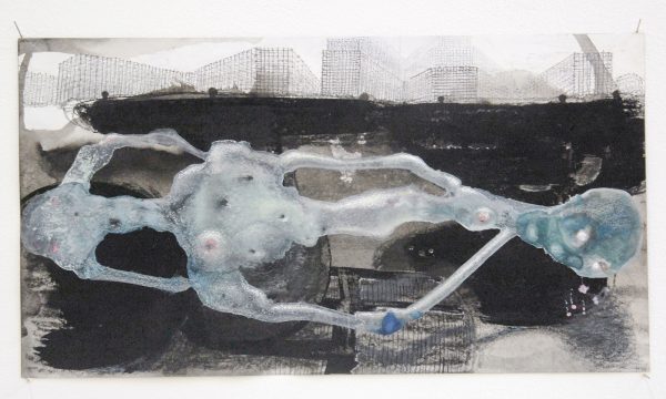 Hans de Wit - The Shock (serie) - 40x21,5cm Deel uit een reeks van werken met gemengde technieken