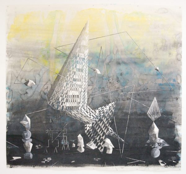 Lenneke van der Goot - Place #4 - 236x220cm Inkt, gouache en collage