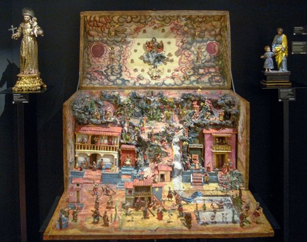 Jaime Eguiguren - Kist met scens en symbolen van de Passie, midden 17e eeuw, Peru