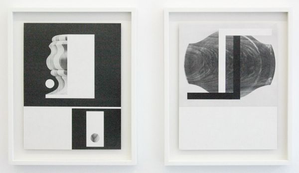 Louis Reith - Untitled (Lood) I & V - 21x28cm Collage van gevonden boekpagina's