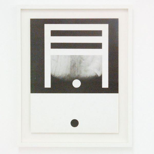 Louis Reith - Untitled (Lood) III - 21x28cm Collage van gevonden boekpagina's