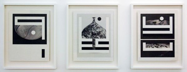 Louis Reith - Untitled (Lood) III & IV & V - 21x27cm Collage van gevonden boekpagina's