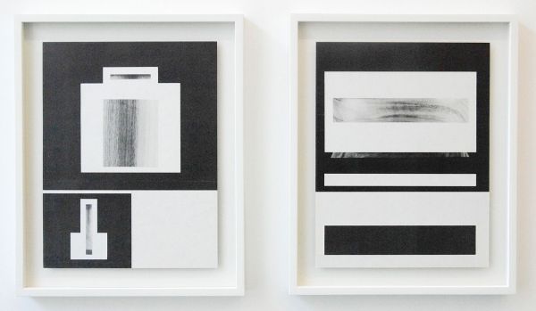 Louis Reith - Untitled (Lood) III & IX - 21x29cm Collage van gevonden boekpagina's