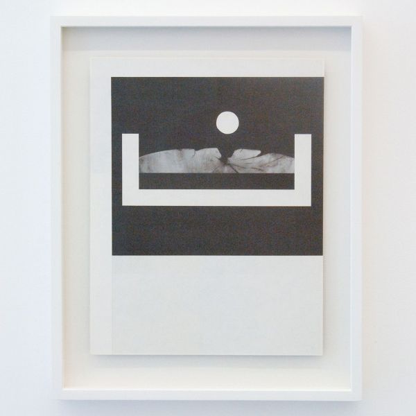 Louis Reith - Untitled (Lood) VII - 21x27cm Collage van gevonden boekpagina's