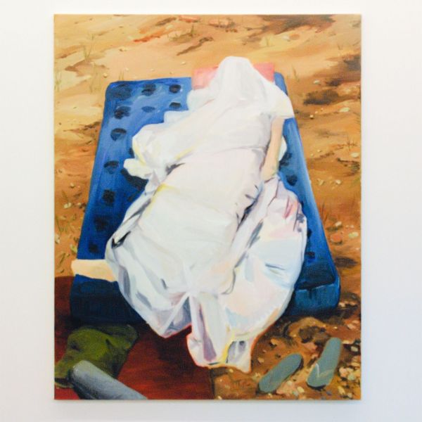 Sanne Rous - When We Saw the Sun Come Down - 135x105cm Olieverf op canvas