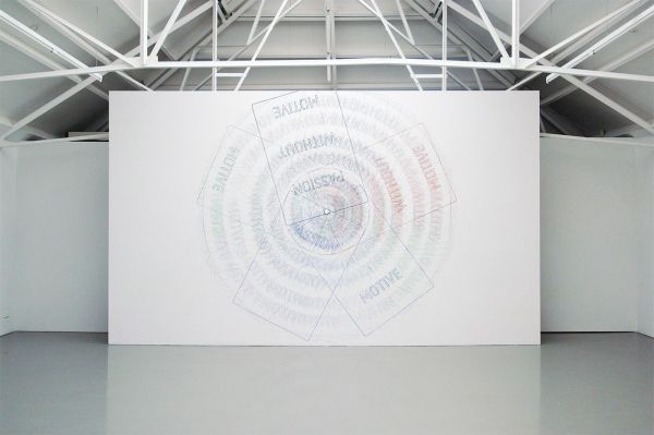 Job Koelewijn - Van een Rechthoek naar een Cirkel - 370x370cm Potlood, pen, marker en sjabloon