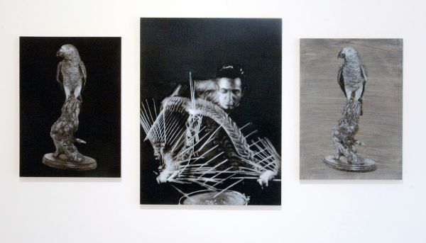 Niek Hendrix - Madonna - 38x28cm & Magnetism - 51x38cm & Madonna - 38x28cm Olieverf en potlood op paneel