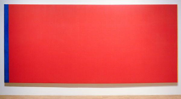 Barnett Newmann - Who's Afraid of Red Yellow and Blue III - 245x543cm Olieverf op doek (restauratie in 1986 met alkydverf), 1967