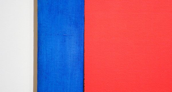 Barnett Newmann - Who's Afraid of Red Yellow and Blue III - 245x543cm Olieverf op doek (restauratie in 1986 met alkydverf), 1967 (detail)
