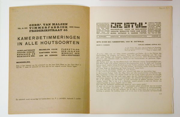 Friedrich Wilhelm Ostwald & De Stijl