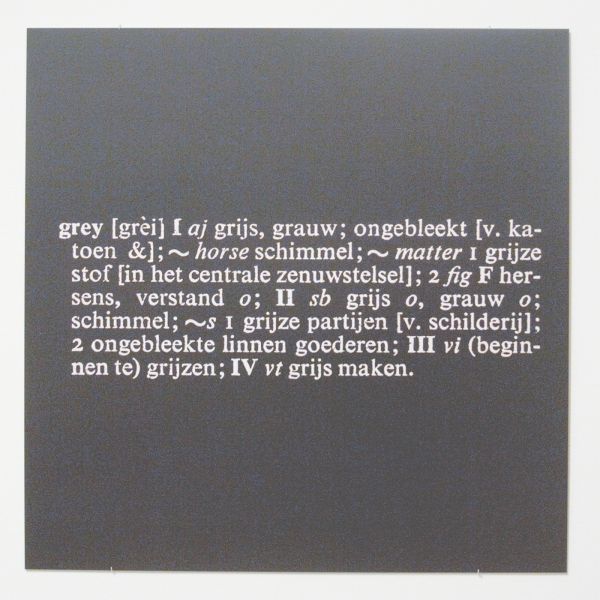 Joseph Kosuth - Art as Idea as Idea (First Investigation) - 100x100cm Foto op aluminium, 1968