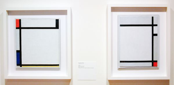 Piet Mondriaan - Tableau No XI - 39x35cm Olieverf op doek, 1925 & Compositie IV 40x30cm Olieverf op doek, 1926