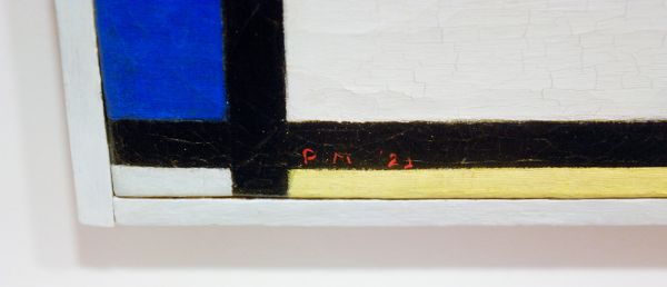 Piet Mondriaan - Tableau No XI - 39x35cm Olieverf op doek, 1925 (detail)