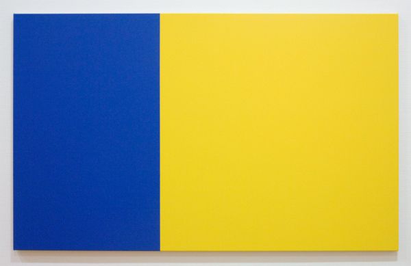 Steven Aalders - Phi Painting (Yellow Blue) - 100x162cm Olieverf op linnen, 2015