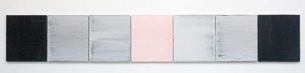 Willy de Sauter - Zonder Titel - 7 maal 35x24cm Pigment en krijt op paneel