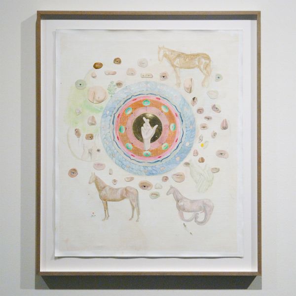 Femmy Otten - And I begon to Forget Where I Came From #2 - Olieverf, potlood en bladgoud op doek