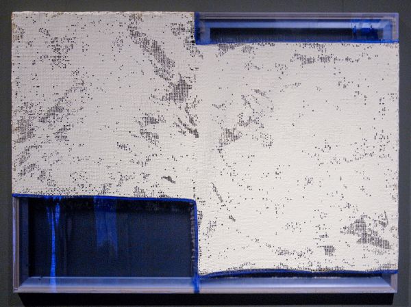 Mirthe Kluck - Like a Fisherman with the Line in the Water with no Bait - 165x120cm, Hars, polyester, latex en jute