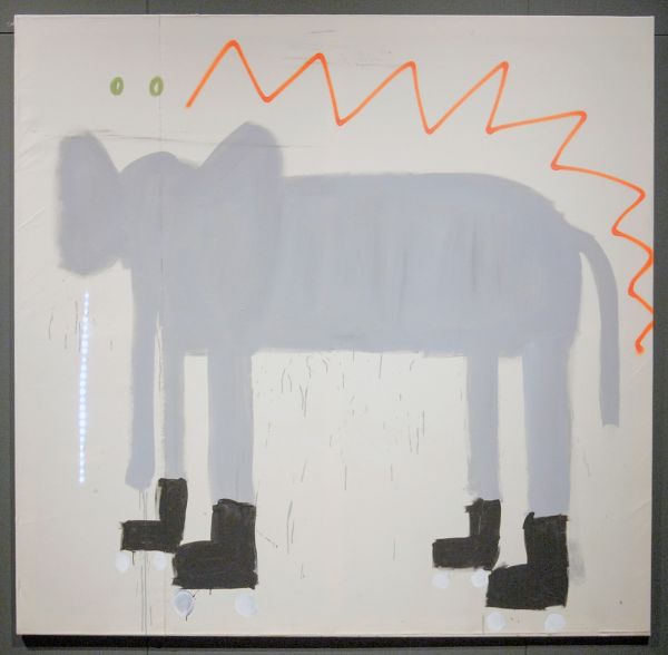 Quint Hartmann - Heavy Rolling - 200x200cm, Gouache en spuitbus op doek