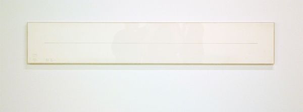 stanley brouwn - 3 steps on 1 m - Potlood op papier, 1976