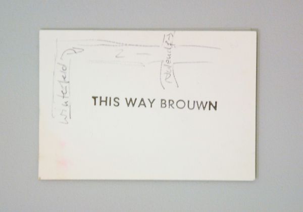 stanley brouwn - this way brouwn - Viltstift, inkt, potlood en stempel op papier, 1964