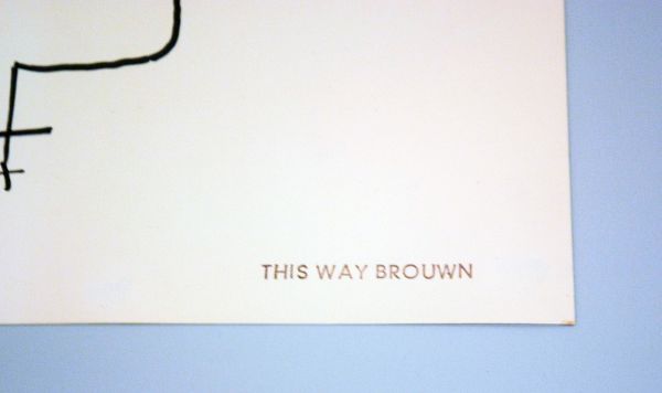 stanley brouwn - this way brouwn - Viltstift, inkt, potlood en stempel op papier, 1964 (detail)