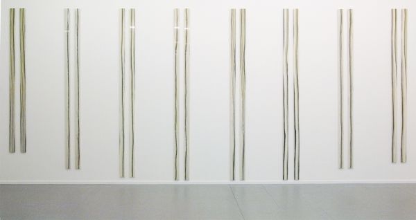 Germaine Kruip - Simultanieous Timeline (11, 1, 9, 6, 7, 8, 2, 10 & 12) - Tweeluik van marmer, tussen 242 en 313cm x 10x2,5cm