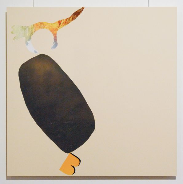 Henk-Sjoerd Hinrichs - What Elssworth - 80x80cm Vloeibare rubber, spuitlak en hydropaint op aluminium paneel