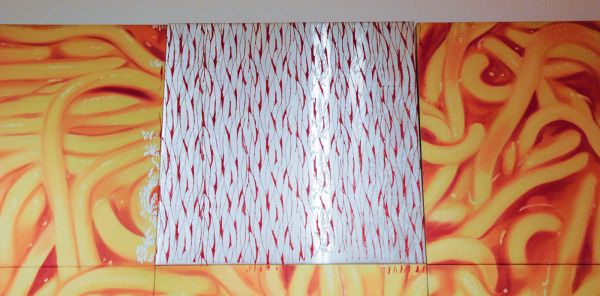 James Rosenquist - F-111 - Olieverf op canvas en aluminium (detail)