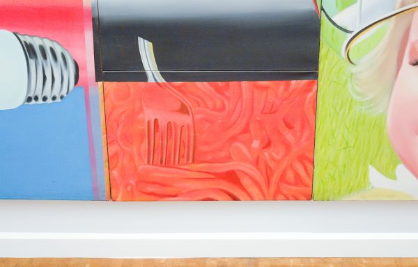 James Rosenquist - F-111 - Olieverf op canvas en aluminium (detail)