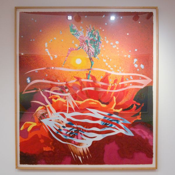 James Rosenquist - The Bird of Paradise Approaches the Hot Water Planet - Gekleurde samengeperste papier pulp en litografie, werk in oplage