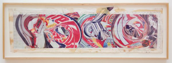 James Rosenquist - The Swimmer in the Econo-mist 1 - Kleurenkopie en mixed media op karton