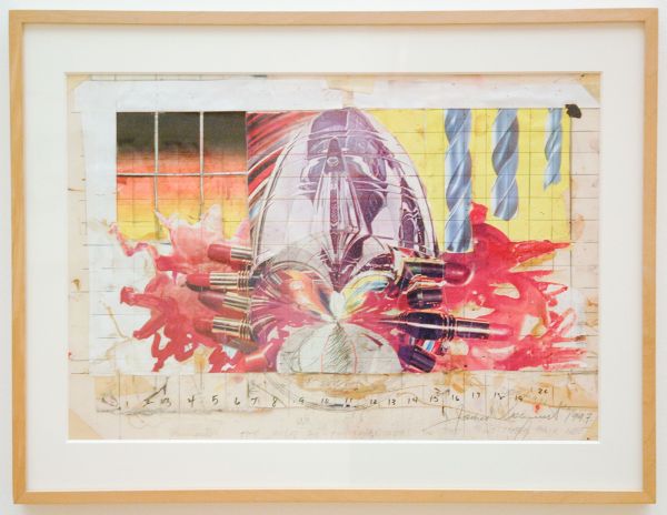 James Rosenquist - The Swimmer in the Econo-mist 2 - Kleurenkopie en mixed media op karton