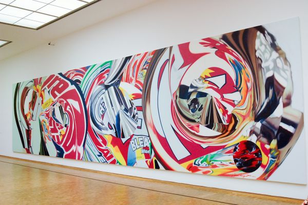 James Rosenquist - The Swimmer in the Econo-mist 2 - Olieverf op shaped canvas