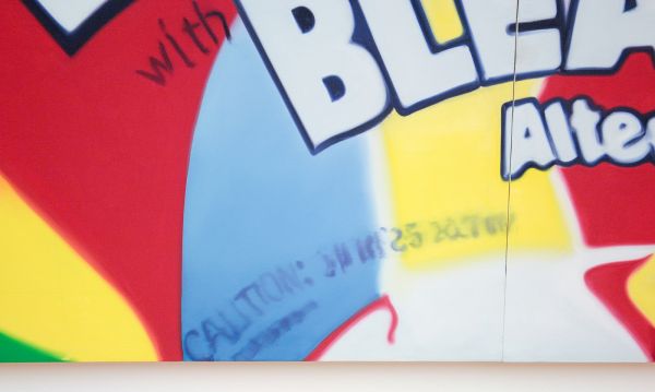 James Rosenquist - The Swimmer in the Econo-mist 2 - Olieverf op shaped canvas (detail)