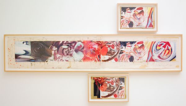 James Rosenquist - The Swimmer in the Econo-mist 3 - Kleurenkopie en mixed media op karton