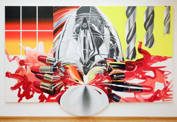 James Rosenquist - The Swimmer in the Econo-mist 3 - Olieverf op shaped canvas