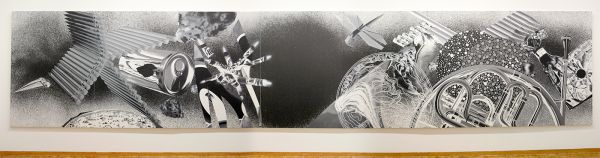 James Rosenquist - Time Dust, Black Hole - Olieverf en acrylverf op canvas