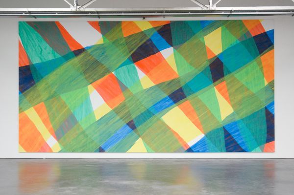 Katharina Grosse - Zonder Titel - Acrylverf op doe