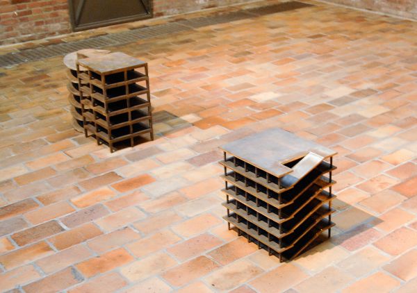 Rita McBride - Parking Structure with Curve & Parking Garage - Brons