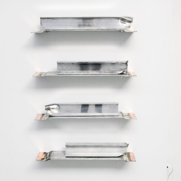 David Jablonowski - Futures (forward Contract - 171x82x20cm, Aluminium en koper